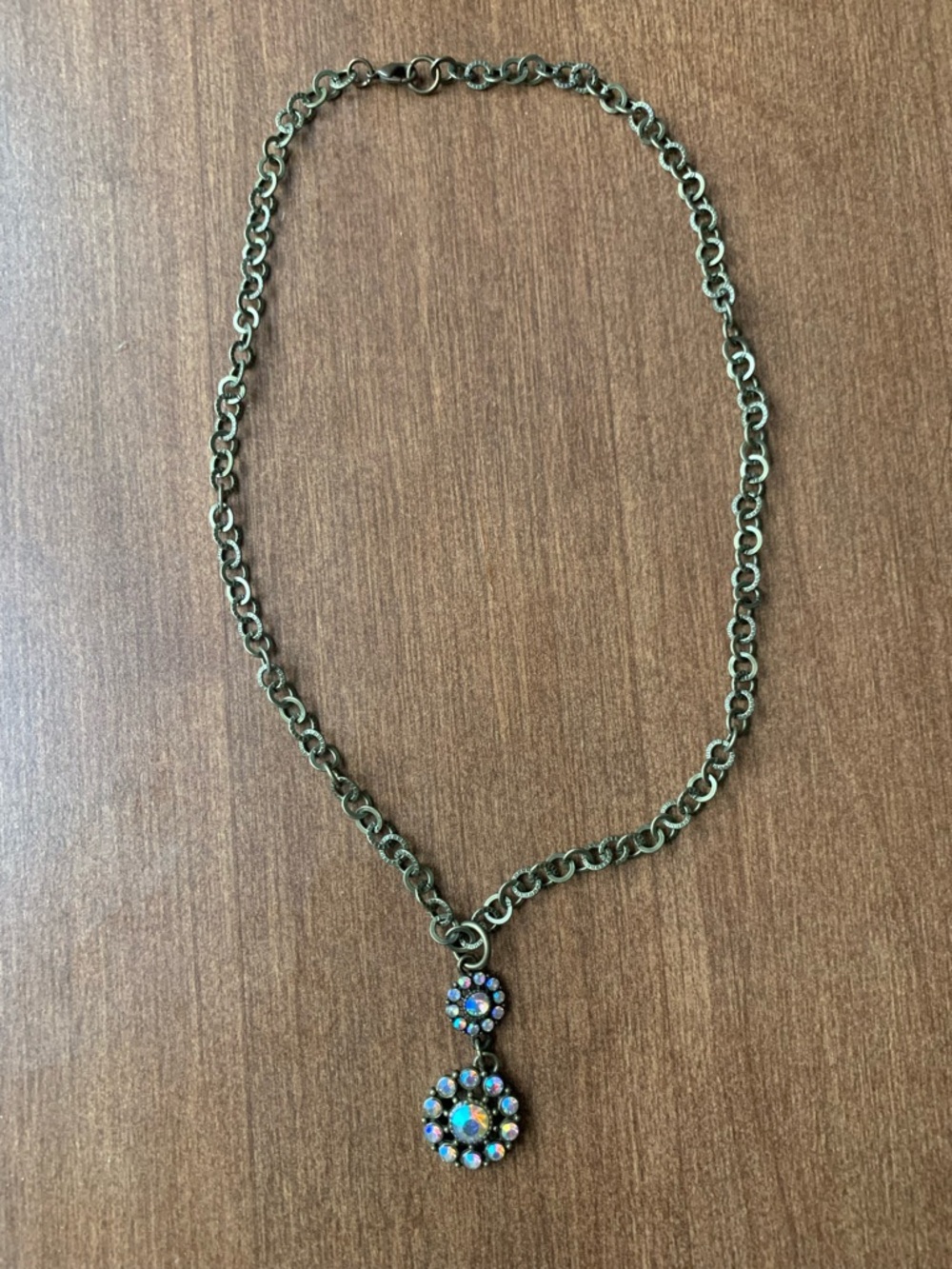 Aurora Crystal Drop Necklace in Blue - Women Jewelry